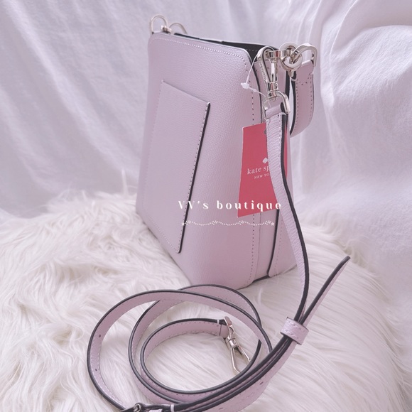 NWT Kate Spade Darcy Small Leather Bucket Bag Lilac Moon Purple WKR00439 RARE - Picture 7 of 9